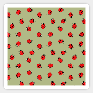 Cute Ladybugs Pattern Sticker